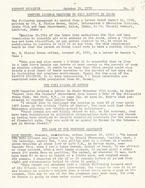 Bigfoot Bulletin # 22 Pg 4