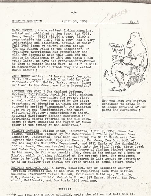 Bigfoot Bulletin #4