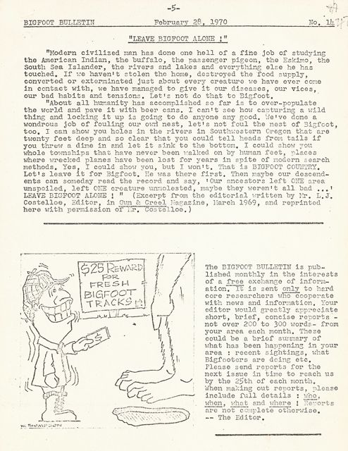 Bigfoot Bulletin #14 Pg 5